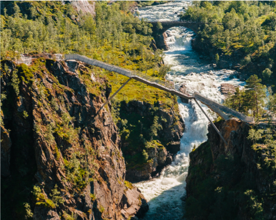 New bridge at Vøringsfossen Waterfall © Visit Hardangerfjord